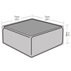 Bosmere PVC Backed Polyester - 100% Waterproof - Rattan Coffee / Footstool Table Cover - 73cm (29") x 73cm (29") x 28cm (11") (L x W x H)