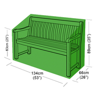 Bosmere PVC Backed Polyester - 2 Seater Bench Seat Cover - 134cm (53") x 66cm (26") x 89cm (35") (L x W x H)