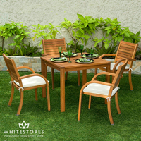 Calantha 4 Seat Square Wooden Dining Set