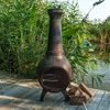 Firefox Chimineas - Chaos 100% Cast Iron Chiminea - Bronze - 135cm (53") x 55cm (22") (H x Dia)