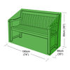Gardman Cover Up - 4 Seat Bench Cover - 190cm (74") x 66cm (26") x 89cm (35") (W x D x H)