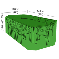 Gardman Cover Up - 8 Seater Rectangular Furniture Set Cover - 245cm (96") x 120cm (47") x 80cm (31.5") (W x D x H)