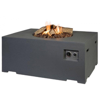 Happy Cocooning - Gas Fire Pit - Rectangular 1070 x 800 x 460mm Anthracite Grey