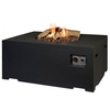 Happy Cocooning - Gas Fire Pit - Rectangular 1070 x 800 x 460mm Black