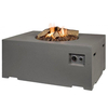 Happy Cocooning - Gas Fire Pit - Rectangular 1070 x 800 x 460mm Taupe