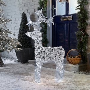 Kaemingk - Donner the 90cm Christmas Reindeer - Cool White