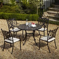 Leisure Grow - Devon Cast Aluminium 105cm Round 4 Seat Dining Set