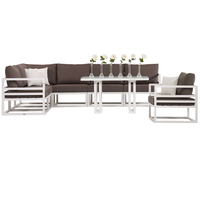 Life - Fabri Corner Sofa Set with Coffee Table - White