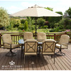 Lilo - Hamilton 6 Seat Rectangular Steel Dining Set with Parasol