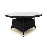 Maze Rattan - 1.2m Round Dining Table - Black