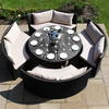 Maze Rattan - Dallas Sofa Set with Round Table - Black