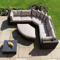 Maze Rattan - Deluxe Barcelona Corner Group - Brown