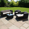Maze Rattan - Georgia 3 Seat Sofa Set - Black
