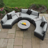 Maze Rattan - Half Moon Corner Sofa Set - Grey