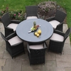 Maze Rattan - LA 6 Seat Rattan Dining Set - 1.6m Round Table - Grey