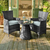Maze Rattan - LA Bistro Set - 60cm Round Table - Grey