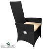 Maze Rattan - Ruxley Reclining Dining Chair - Black