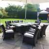 Maze Rattan - Texas 8 Seat Rattan Dining Set - 2m x 1m Rectangular Table - Brown