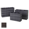 Maze Rattan - Triple Planter Trio Set - Brown