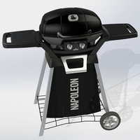 Napoleon Gourmet Grills - Travel Q PRO Stand - Black/Silver