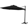ParaShade - 3.5m Round Cantilever Aluminium Garden Parasol - Crank & Tilt - Plain Black / Anthracite Frame