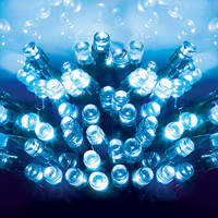 Premier Decorations - 140 Multi Action Supabright LED Lights - Blue