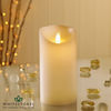 Premier Decorations - 18cm Flameless Pillar Candle with Timer - Cream