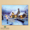 Premier Decorations - 30cm x 40cm Christmas Canvas with LEDs - House on Lane