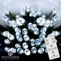 Premier Decorations - 360 Multi Action LED Nite Lights with Light Sensor & Remote - Bright White