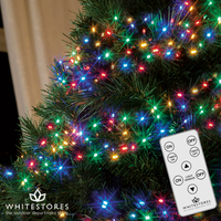 Premier Decorations - 720 Multi Action LED Cluster Nite Lights with Light Sensor & Remote - Multi-Coloured