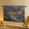 Premier Decorations - 90cm x 65cm Christmas Tapestry with Fibre Optic Lights - Snowy Village