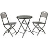 Royalcraft - Café Espresso Folding Bistro Set - Graphite Grey