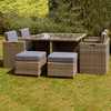 Royalcraft - Wentworth 4 Seat Rattan Cube Set with Footstools