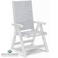 Scab - Esmeralda Textilne Folding 5 Position Resin Armchair - White/Silk Grey