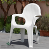 Scab - Intrecciata Rattan Style Medium Back Stacking Resin Armchair - Linen