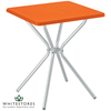 Scab - Jimmy 60cm Square Bistro Table - Aluminium Legs with Orange Table Top