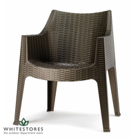 Scab - Maxima Rattan Style Recycled Armchair - Dove Grey