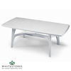 Scab - President 200cm x 95cm Rectangular Resin Garden Table - White with Iron Deco Table Top