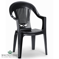 Scab - Splendida High Back Stacking Resin Armchair - Anthracite Grey