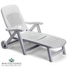 Scab - Splendido Folding 6 Position Resin Sun Bed with Wheels - Forest Green