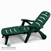 Scab - Stella Di Mare Folding 6 Position Resin Sun Bed with Wheels - Forest Green