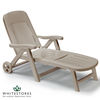 Scab - Stella Di Mare Folding 6 Position Resin Sun Bed with Wheels - White