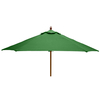 STURDI - 2.5m Round - Wood Garden Parasol - Pulley - Plain Olive