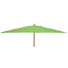 STURDI - 3m x 2m Rectangular - Wood Garden Parasol - Pulley - Lime