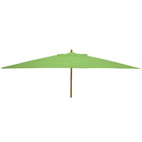 STURDI - 3m x 2m Rectangular - Wood Garden Parasol - Pulley - Lime