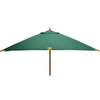 STURDI PLUS - 2.5m x 2.5m Square - FSC Wood Garden Parasol - Pulley - Plain Green