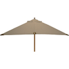 STURDI PLUS - 2.5m x 2.5m Square - FSC Wood Garden Parasol - Pulley - Plain Taupe