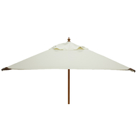 STURDI PLUS - 2m x 2m Square - FSC Wood Garden Parasol - Pulley - Plain Natural
