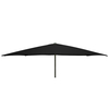 STURDI PLUS - 3m x 2m Rectangular - Aluminium Garden Parasol - Crank - Plain Black