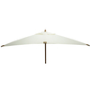 STURDI PLUS - 3m x 2m Rectangular - FSC Wood Garden Parasol - Double Pulley - Plain Natural
